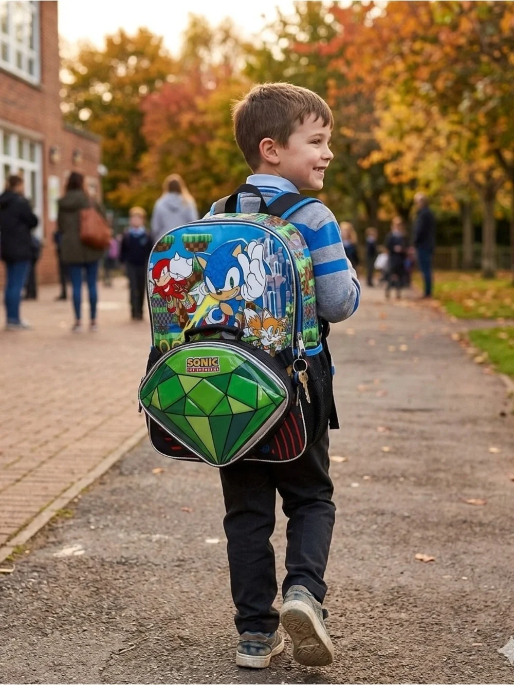 Sonic the Hedgehog Kids Backpack - Blue & Green W